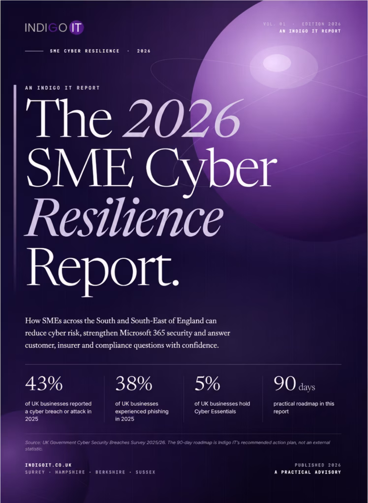 Front cover of The 2026 SME Cyber Resilience Report by Indigo IT